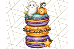 Ghost Café PNG Clipart, Cute Ghost Baristas Halloween Treats Product Image 5