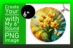 Sophisticated Circle Design for Sublimation , Flowers Product Image 1