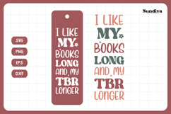 Bookmark Saying SVG | Funny Book Lovers - TBR Longer Product Image 3
