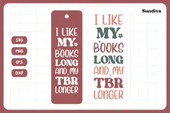 Bookmark Saying SVG | Funny Book Lovers - TBR Longer Product Image 3