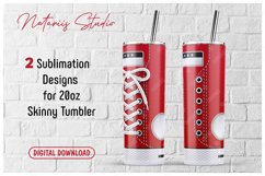 Monogram Sneaker patterns for 20oz SKINNY TUMBLER. Product Image 1