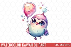 Watercolor Kawaii Clipart Product Image 1