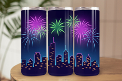Festive Happy New Year Tumbler Wrap 2026: 20oz Skinny Tumble Product Image 1