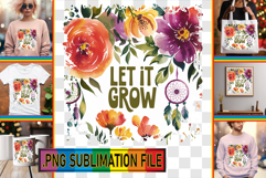 Joyful TSHIRT Gift Ideas PNG, Flower Quote Product Image 1