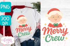 Cute Christmas PNG design, Merry Crew PNG sublimation Product Image 2