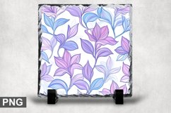 Pastel Flowers Square Sublimation Slate Design Product Image 1