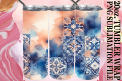 Sweet vibes 20oz tumbler wrap, Watercolor Pattern Product Image 1