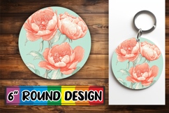 Unique Round Design for Coasters , Beauty Flower Product Image 1
