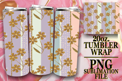 Cozy Escapes 20oz tumbler wrap, Gold Flower Product Image 1