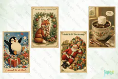 Funny Christmas Card Clipart Product Image 1