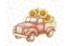 Rustic Sunflower Clipart, Soft Country Farmhouse Florals Png Product Image 5