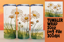20oz Sublimation Design Download , Flowers Product Image 1