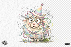 Whimsical Birthday Farm Animals PNG Clipart Product Image 1