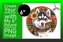 Charming Circle Design Car Coaster PNG , Cute Dog Product Image 1