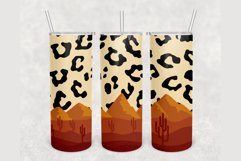 Cheetah Cactus Mexico Western 20 oz skinny tumbler Product Image 1