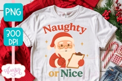 Santa PNG, Naughty or nice PNG sublimation Product Image 2
