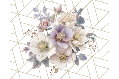 Whimsy Winter Florals Clipart PNG, Christmas Png Clipart Product Image 5