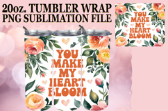 Uplifting moments 20oz tumbler wrap, Flower Quote Product Image 1