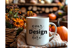Thanksgiving 11oz white blank Coffee Mug Mockup Product Image 1