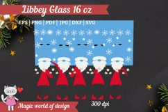 Christmas gnome svg , Libbey Full Wrap Glass16 oz svg Product Image 2