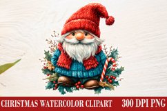 Christmas Gnome Clipart, Winter Clipart Product Image 1
