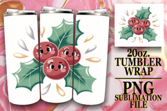 JOYFUL GIFT 20oz TUMBLER WRAP, Cute Christmas Product Image 1