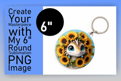 Trendy Keychain Round Design Artwork , Dragon Product Image 1
