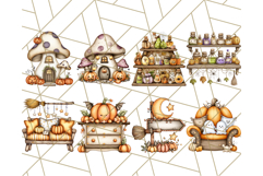 Halloween Fairy House Clipart PNG, Spooky Cottage Art Product Image 5