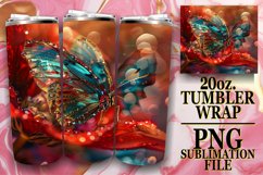 Glitter Butterfly Art for Teardrop Earrings 20oz Product Image 1