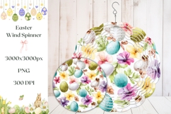 Easter Eggs Wind Spinner, Floral Easter Wind Spinner Product Image 1