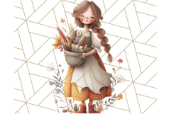 Cottagecore Halloween Clipart Cozy PNG, Autumn Fall Png Product Image 5