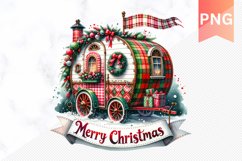 Christmas Caravan Clipart, 25 Christmas Camping PNG Product Image 10