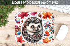 Watercolor Hedgehog Mouse Pad Sublimation - Animal PNG Product Image 1