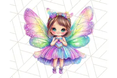 Pastel Fairy Clip Art PNG With Glitter, Rainbow Fairy Png Product Image 5