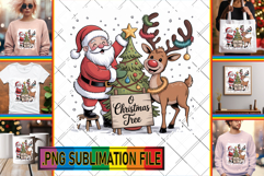 Whimsical TSHIRT Gift Ideas PNG, Funny Santa Product Image 1