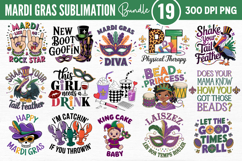 Mardi Gras Sublimation Bundle PNG Product Image 1