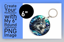 Artistic Round Design Keychain Template , Animals Product Image 1