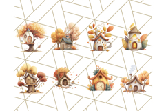 Autumn Treehouse &amp; Woodland Cabin PNG Clipart Product Image 5