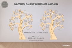 Family Tree Height Chart Bundle | Laser Cut | Glowforge Product Image 3