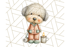 Christmas Pets in Pajamas Clipart PNG, Christmas Png Clipart Product Image 5