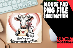 CHEERFUL DESK MAT FUN SUBLIMATION, Cute Cow Product Image 1