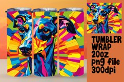 Radiant Colorful Dog Wrap 20oz Sublimation Product Image 1