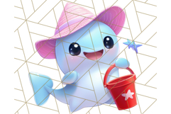 Sea Creatures With Summer Accessories PNG Clipart Product Image 5