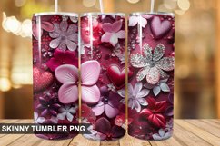 3D Valentine's Day Tumbler Design | Sublimation Wrap 20 Oz Product Image 1