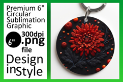 Stylish Circle Design for Car Coasters , 3D Flower Product Image 1