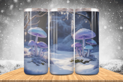 Winter Wonderland Snowflake PNG, Icy Tree 20oz Tumbler wrap Product Image 1