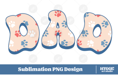 American Dad 4th of July USA Cat Dog Paw DTF Sublimation Product Image 1