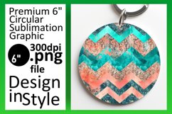 Glitter Stripe Pattern Round Design Art Product Image 1
