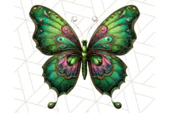 Metallic Butterfly Clipart PNG Clipart, Vibrant Butterfly Product Image 5