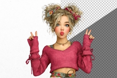 Girl Clipart, Valentines Day Clipart, Product Image 2